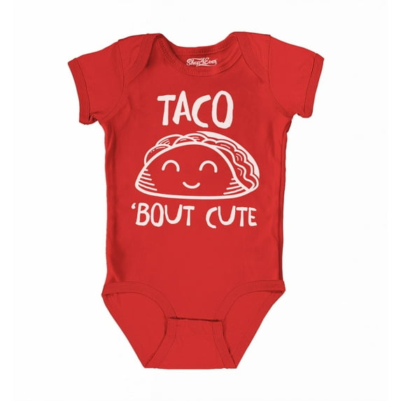 Shop4Ever Taco Bout Cute Baby's Bodysuit Infant Cotton Romper 12 Months Red