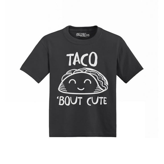 Shop4Ever Taco Bout Cute Toddler's Cotton T-Shirt 2T Black