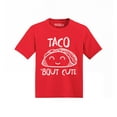 thumbnail image 1 of Shop4Ever Taco Bout Cute Toddler's Cotton T-Shirt 2T Red, 1 of 6