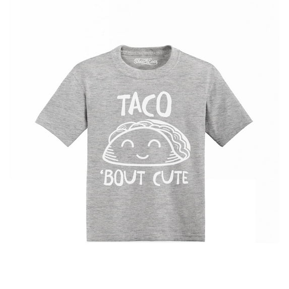 Shop4Ever Taco Bout Cute Toddler's Cotton T-Shirt 5T/6T Heather Grey