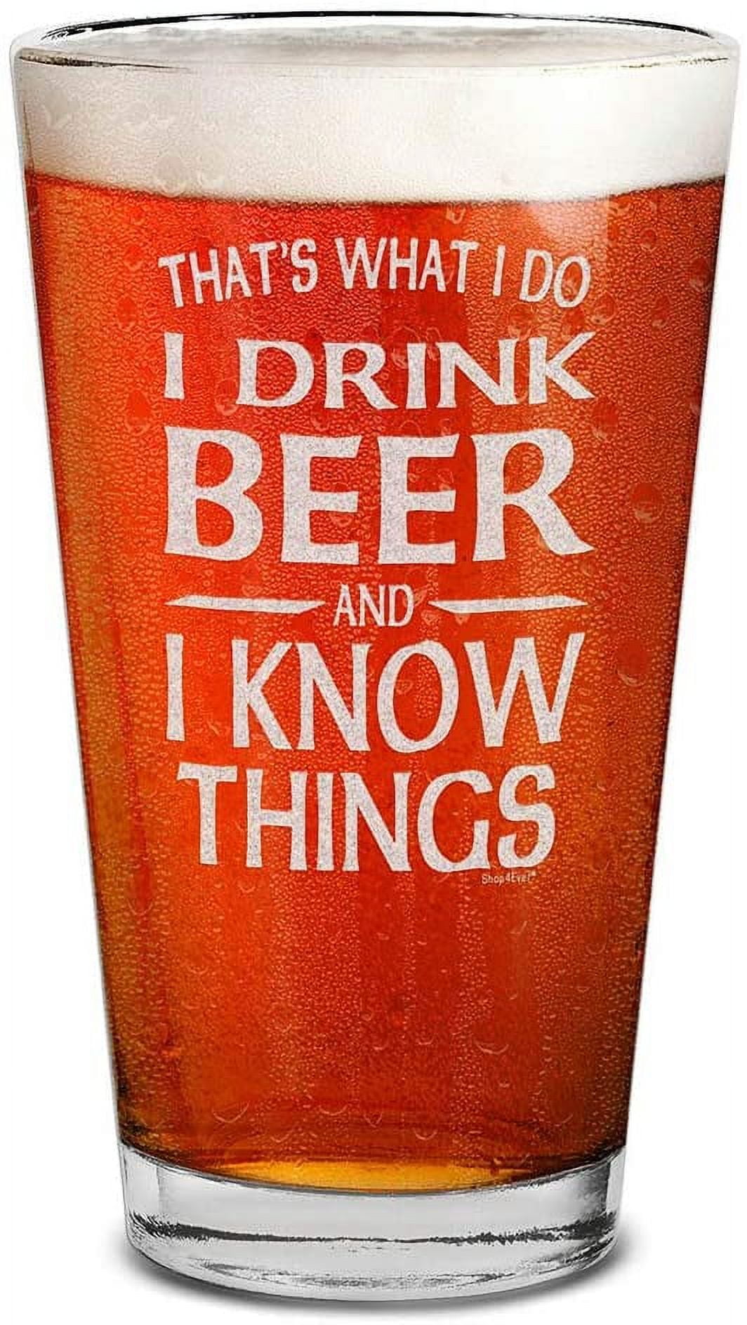 Shop4Ever Laser Engraved Pint Glass, Funny Drinking Glass, 16 oz ...