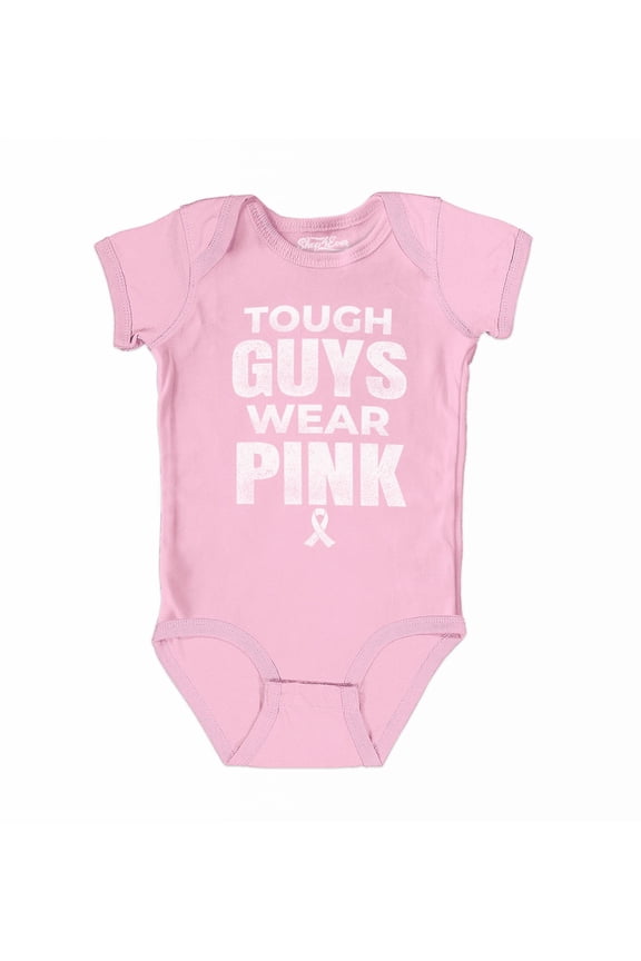Tough Guys Wear Pink Baby's Bodysuit Infant Cotton Romper 24 Months Pink