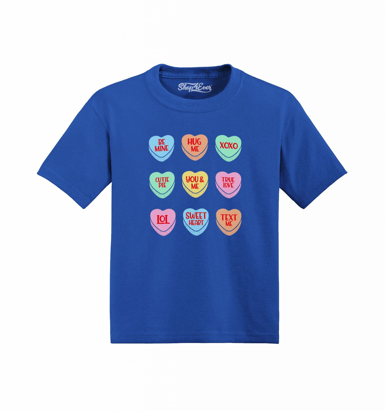 Shop4Ever Valentine's Day Candy Hearts Toddler's Cotton T-Shirt 4T ...
