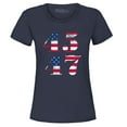 thumbnail image 1 of Shop4Ever Women's 45 47 Graphic T-Shirt Large Navy, 1 of 5