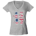 thumbnail image 1 of Shop4Ever Women's 45 47 Slim Fit V-Neck T-Shirt Large Sports Grey, 1 of 5