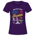 thumbnail image 1 of Shop4Ever Women's A Lot Can Happen in 3 Days Easter Christian Graphic T-Shirt Small Purple, 1 of 5