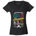 thumbnail image 1 of Shop4Ever Women's A Lot Can Happen in 3 Days Easter Christian Slim Fit V-Neck T-Shirt Large Black, 1 of 5
