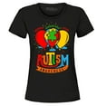 thumbnail image 1 of Shop4Ever Women's Accept Understand Love Autism Awareness Balloons Graphic T-Shirt Small Black, 1 of 5