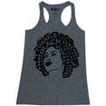 thumbnail image 1 of Shop4Ever Women's African American Woman Afro Word Cloud Racerback Tank Top Medium Charcoal, 1 of 5