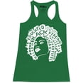 thumbnail image 1 of Shop4Ever Women's African American Woman Afro Word Cloud Racerback Tank Top X-Small Kelly Green, 1 of 5
