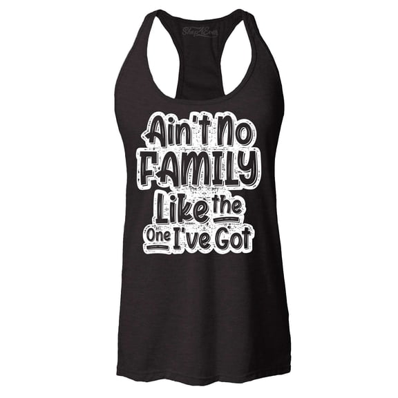 Shop4Ever Women's Ain't No Family Like The One I've Got Reunion Racerback Tank Top Large Black