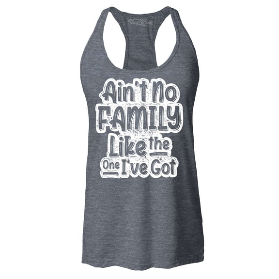 Shop4Ever Women's Ain't No Family Like The One I've Got Reunion Racerback Tank Top Medium Charcoal
