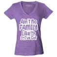 thumbnail image 1 of Shop4Ever Women's Ain't No Family Like The One I've Got Reunion Slim Fit V-Neck T-Shirt Small Heather Purple, 1 of 5