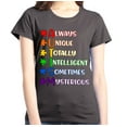 thumbnail image 1 of Shop4Ever Women's Always Unique Autism Awareness Graphic T-Shirt XXX-Large Charcoal, 1 of 5