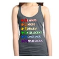 thumbnail image 1 of Shop4Ever Women's Always Unique Autism Awareness Racerback Tank Top Medium Charcoal, 1 of 5