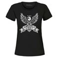 thumbnail image 1 of Shop4Ever Women's America First Eagle USA Patriotic Graphic T-Shirt XX-Large Black, 1 of 5