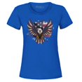 thumbnail image 1 of Shop4Ever Women's American Bald Eagle USA Flag Graphic T-Shirt XX-Large Royal Blue, 1 of 5