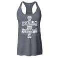 thumbnail image 1 of Shop4Ever Women's Autism Awareness Puzzle Piece Word Cloud Racerback Tank Top Large Charcoal, 1 of 5
