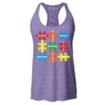 thumbnail image 1 of Shop4Ever Women's Autism Awareness Puzzle Pieces with Words Racerback Tank Top Large Purple, 1 of 5