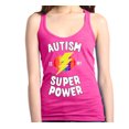 thumbnail image 1 of Shop4Ever Women's Autism Is My Super Power Autism Awareness Racerback Tank Top X-Small Fuchsia, 1 of 5