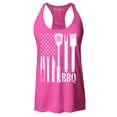 thumbnail image 1 of Shop4Ever Women's BBQ American Flag USA Grill Cook Racerback Tank Top Medium Fuchsia, 1 of 5