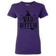 thumbnail image 1 of Shop4Ever Women's Bad Witch "BLACK" Halloween Costume Graphic T-Shirt Small Purple, 1 of 5