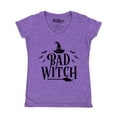 thumbnail image 1 of Shop4Ever Women's Bad Witch "BLACK" Halloween Costume Slim Fit V-Neck T-Shirt X-Small Heather Purple, 1 of 5