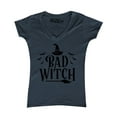 thumbnail image 1 of Shop4Ever Women's Bad Witch "BLACK" Halloween Costume Slim Fit V-Neck T-Shirt XX-Large Charcoal, 1 of 5