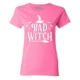 thumbnail image 1 of Shop4Ever Women's Bad Witch "WHITE" Halloween Costume Graphic T-Shirt Small Azalea Pink, 1 of 5