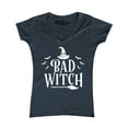 thumbnail image 1 of Shop4Ever Women's Bad Witch "WHITE" Halloween Costume Slim Fit V-Neck T-Shirt Medium Charcoal, 1 of 5