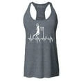 thumbnail image 1 of Shop4Ever Women's Basketball Player Slam Dunk Heartline Heartbeat Racerback Tank Top Large Charcoal, 1 of 5