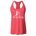thumbnail image 1 of Shop4Ever Women's Basketball Player Slam Dunk Heartline Heartbeat Racerback Tank Top X-Small Red, 1 of 5