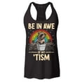 thumbnail image 1 of Shop4Ever Women's Be in Awe of My 'Tism Autism Awareness Raccoon Racerback Tank Top X-Large Black, 1 of 5