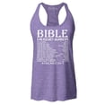 thumbnail image 1 of Shop4Ever Women's Bible Emergency Numbers Verses Available 24/7 Racerback Tank Top Large Purple, 1 of 5