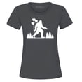 thumbnail image 1 of Shop4Ever Women's Big Foot with Heart Balloons Graphic T-Shirt XXX-Large Charcoal, 1 of 5