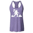 thumbnail image 1 of Shop4Ever Women's Big Foot with Heart Balloons Racerback Tank Top Large Purple, 1 of 5