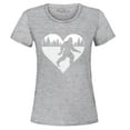 thumbnail image 1 of Shop4Ever Women's Bigfoot Heart Love Sasquatch Valentine Graphic T-Shirt XXX-Large Sports Grey, 1 of 5