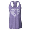 thumbnail image 1 of Shop4Ever Women's Bigfoot Heart Love Sasquatch Valentine Racerback Tank Top X-Large Purple, 1 of 5