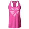 thumbnail image 1 of Shop4Ever Women's Bigfoot Heart Love Sasquatch Valentine Racerback Tank Top X-Small Fuchsia, 1 of 5
