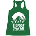 thumbnail image 1 of Shop4Ever Women's Bigfoot Saw Me But Nobody Believes Him Racerback Tank Top Small Kelly Green, 1 of 5