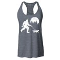 thumbnail image 1 of Shop4Ever Women's  Bigfoot Walking Wiener Dog Funny Sasquatch Dachshund Racerback Tank Top X-Large Charcoal, 1 of 5