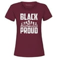 thumbnail image 1 of Shop4Ever Women's Black and Proud Black Pride Graphic T-Shirt XXX-Large Maroon, 1 of 5