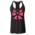 thumbnail image 1 of Shop4Ever Women's Breast Cancer Bow Racerback Tank Top Large Black, 1 of 5