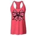thumbnail image 1 of Shop4Ever Women's Breast Cancer Bow Racerback Tank Top XX-Large Red, 1 of 5