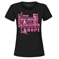 thumbnail image 1 of Shop4Ever Women's Breast Cancer Support Fight Ribbon Awareness Graphic T-Shirt X-Large Black, 1 of 5