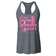 thumbnail image 1 of Shop4Ever Women's Breast Cancer Support Fight Ribbon Awareness Racerback Tank Top Large Charcoal, 1 of 5