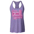 thumbnail image 1 of Shop4Ever Women's Breast Cancer Support Fight Ribbon Awareness Racerback Tank Top Large Purple, 1 of 5