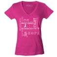 thumbnail image 1 of Shop4Ever Women's Breast Cancer Support Fight Ribbon Awareness Slim Fit V-Neck T-Shirt Small Pink, 1 of 5