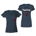thumbnail image 1 of Shop4Ever Women's Breast Cancer This Is My Fighting Shirt  Slim Fit V-Neck T-Shirt X-Large Charcoal, 1 of 5