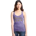 thumbnail image 1 of Shop4Ever Women's Bride Heart Arrow Gold Bridal Wedding Racerback Tank Top Large Purple, 1 of 5